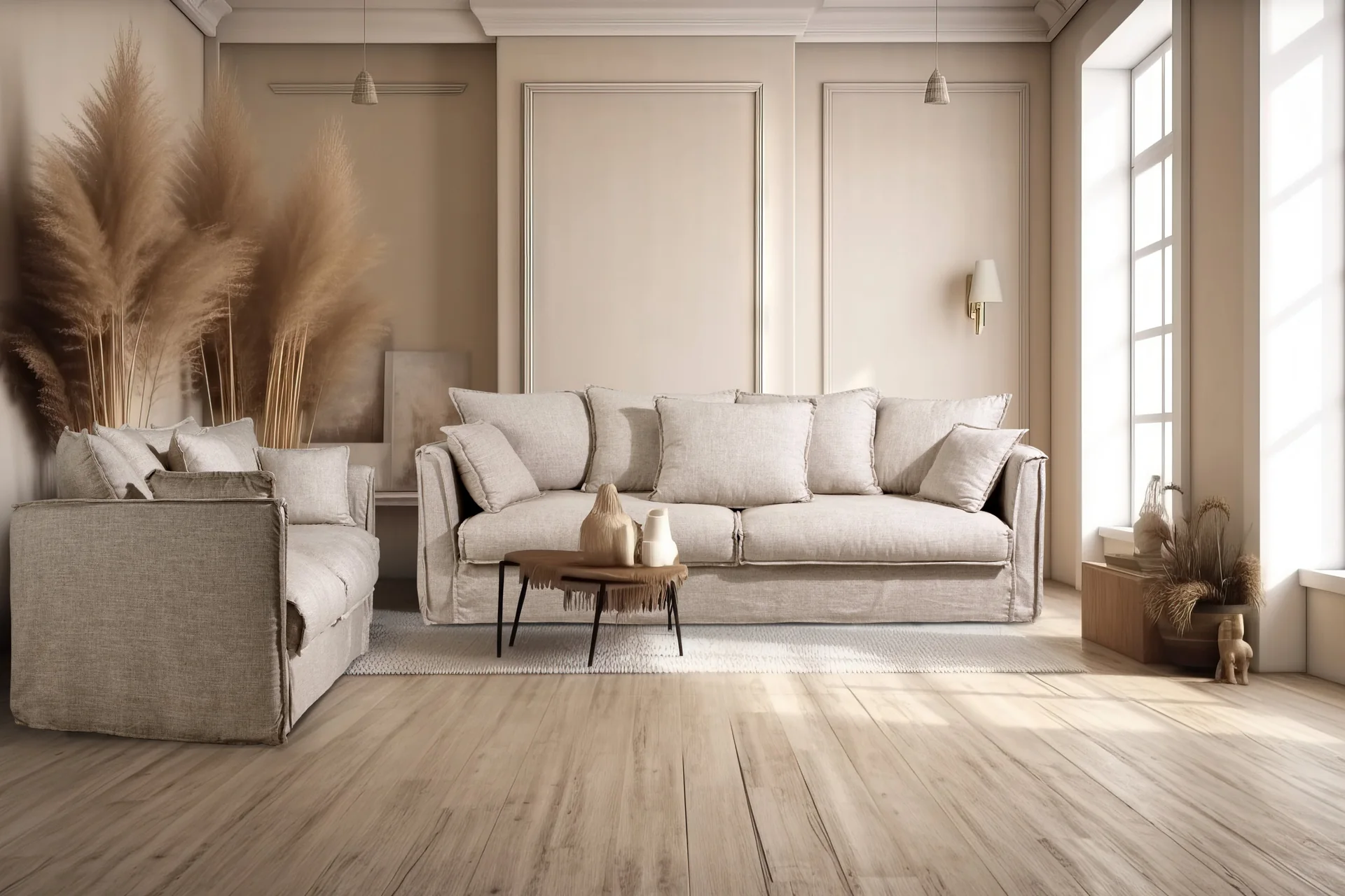 Sofá desenfundable Home en salón