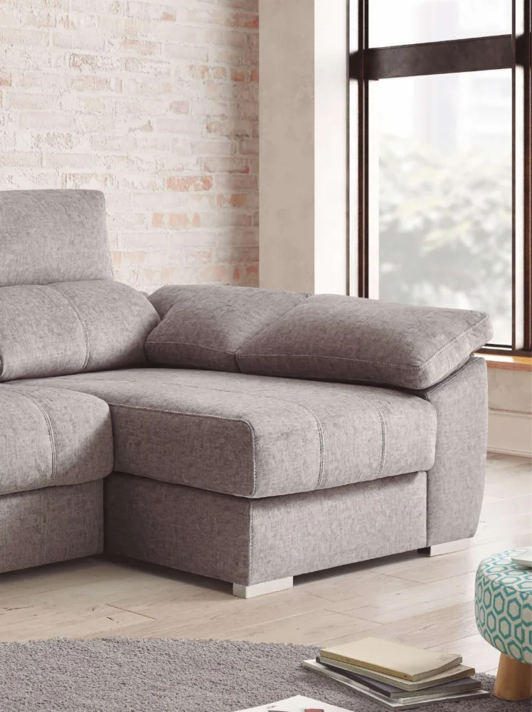 Sofá extensible Celeste en composición chaise longue