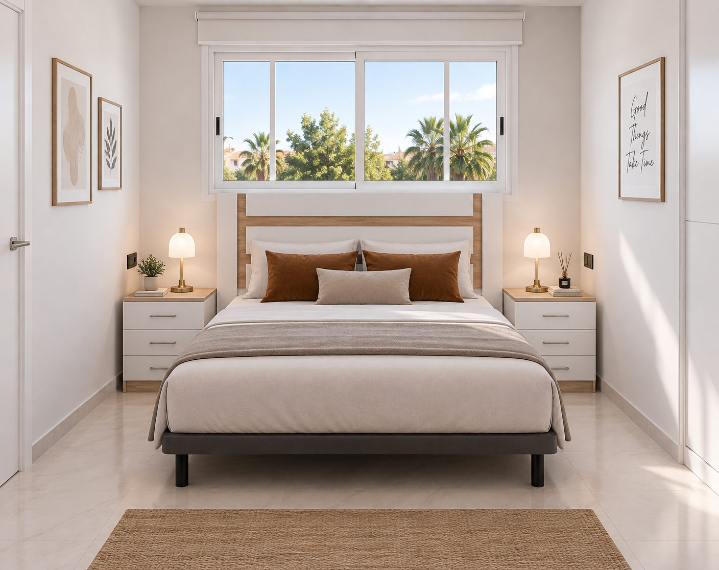 Basic main bedroom — full bedroom view