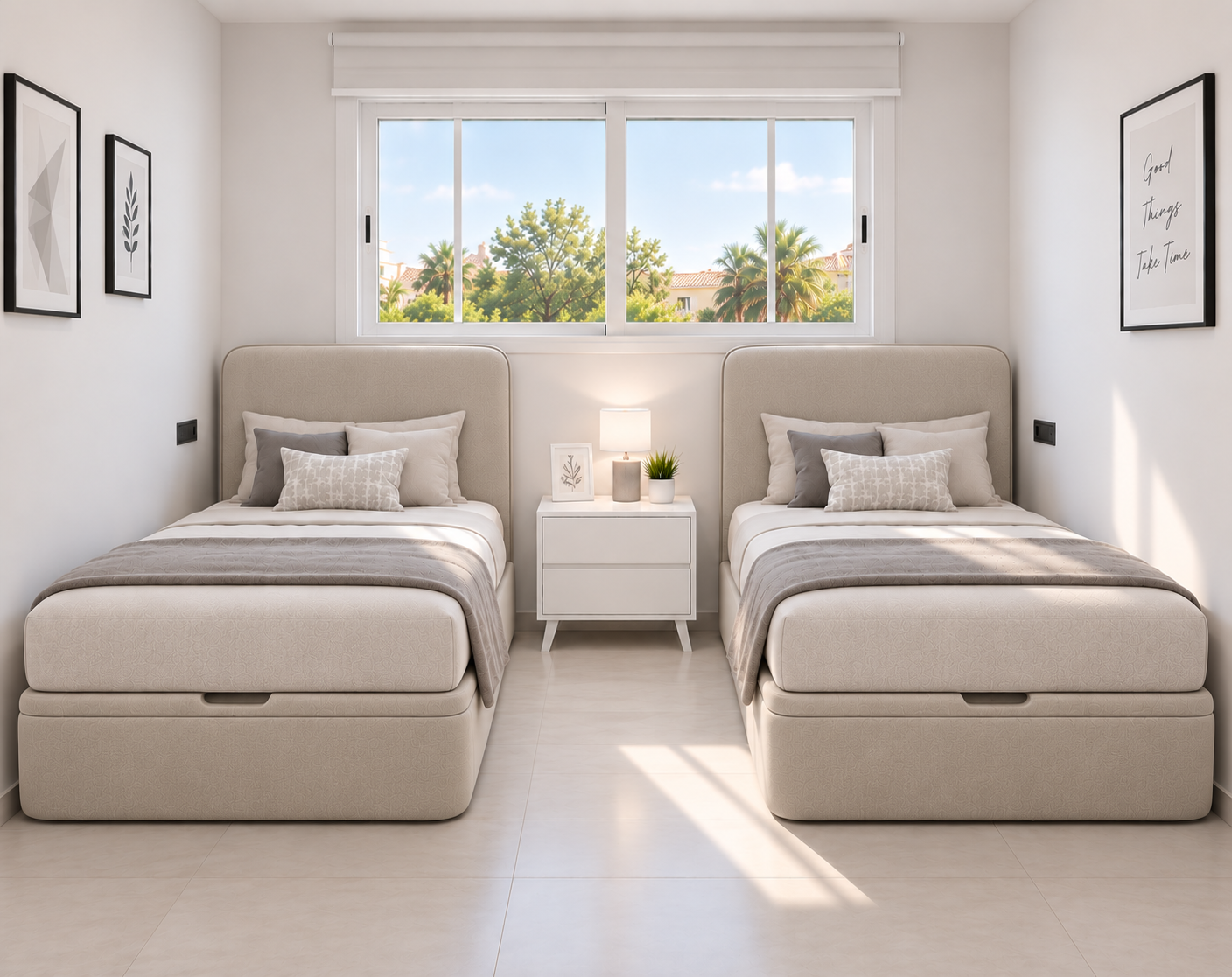 Comfort twin bedroom — twin bedroom view