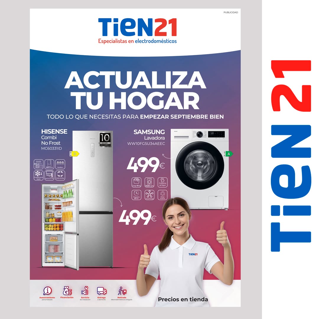 Folleto oficial TIEN21, septiembre de 2026, página 1: frigoríficos y lavado